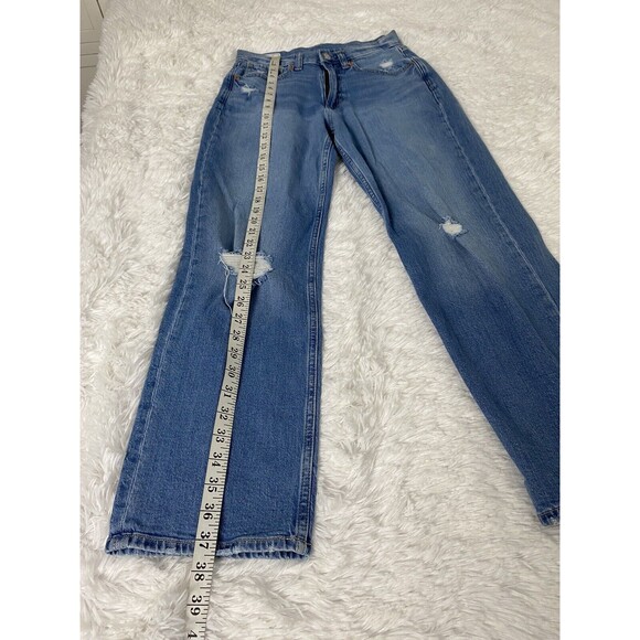 GAP Loose Fit High Rise Jeans Women's Size 26 2P Blue Distressed - Picture 5 of 15